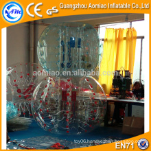 Customized color dots bubble soccer, PVC/TPU soccer bubble/bubble ball